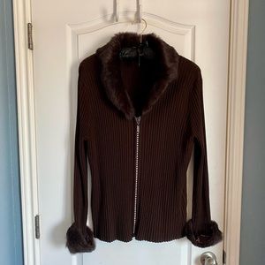 Bellini Zip Up Knit Sweater